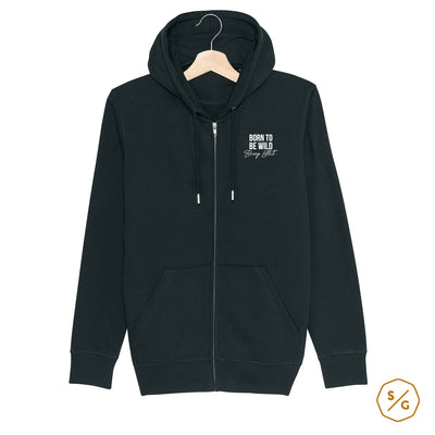 BESTICKTER ZIPPER HOODIE • BORN TO BE WILDBERRY LILLET