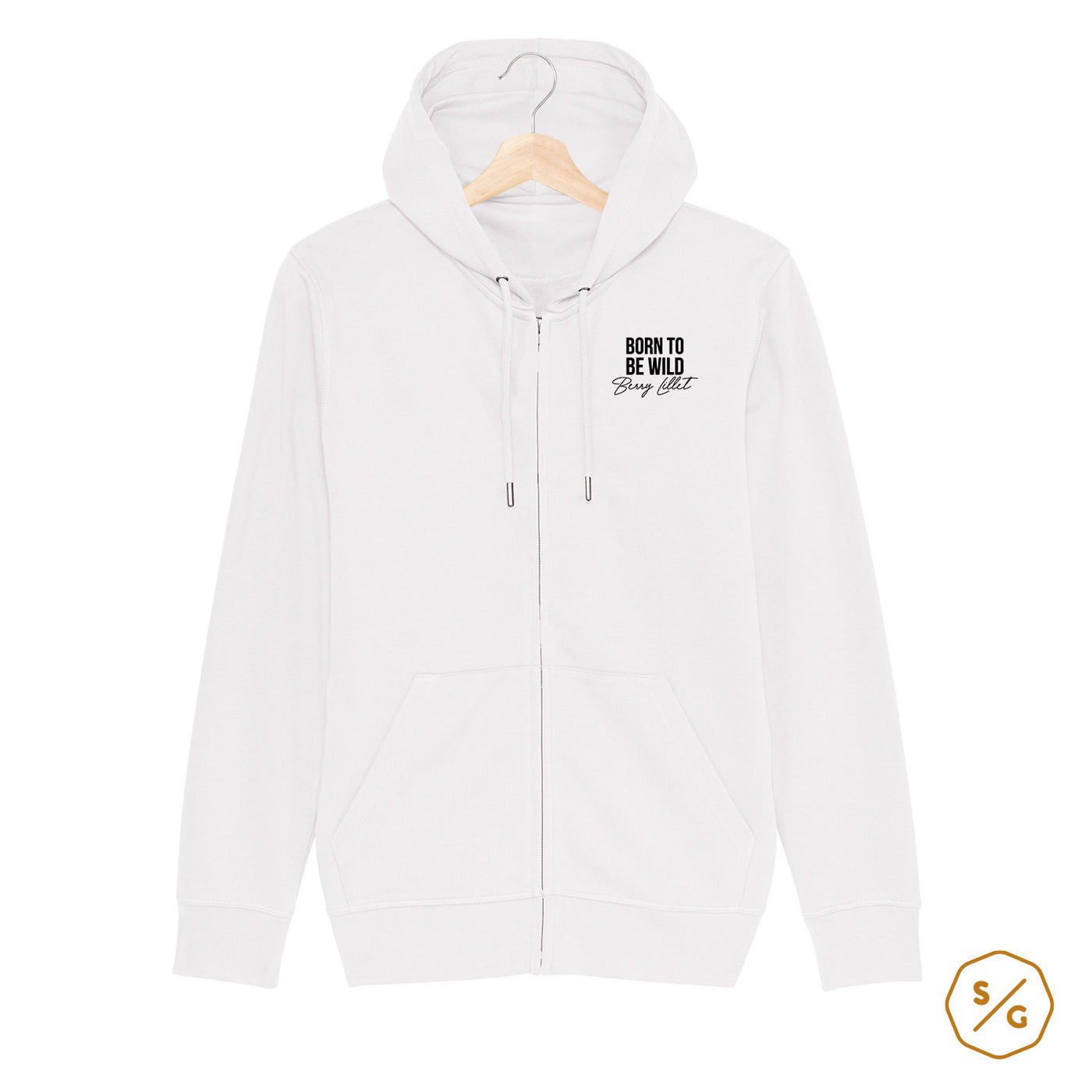 BESTICKTER ZIPPER HOODIE • BORN TO BE WILDBERRY LILLET