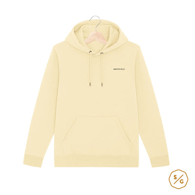 EMBROIDERED HOODIE • IMPOSSIBLE / POSSIBLE