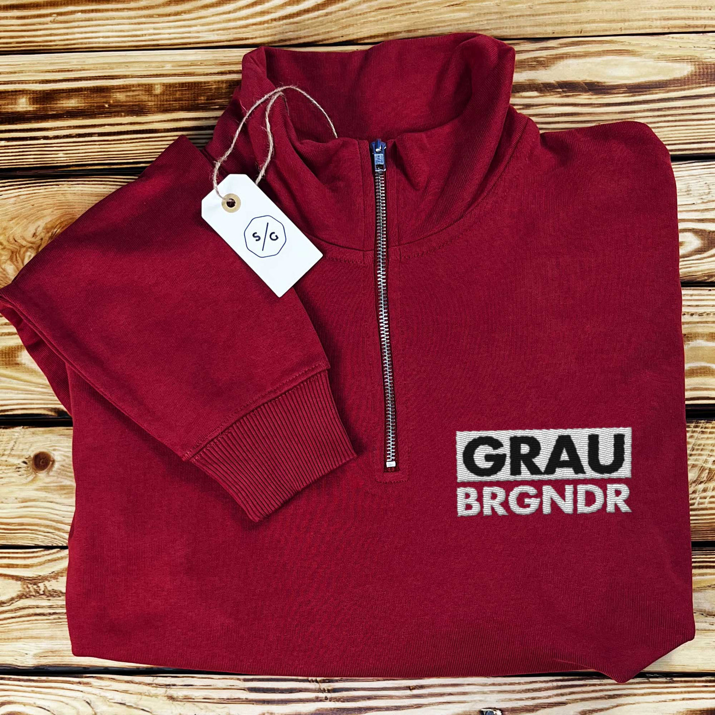 HALF-ZIP SWEATER • GRAY BRGNDR