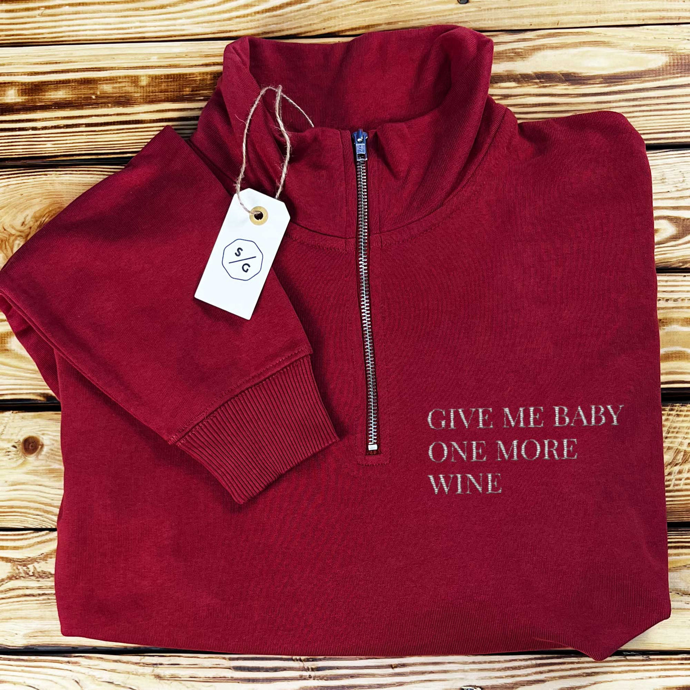 BESTICKTER HALF-ZIP SWEATER • GIVE ME BABY ONE MORE TIME