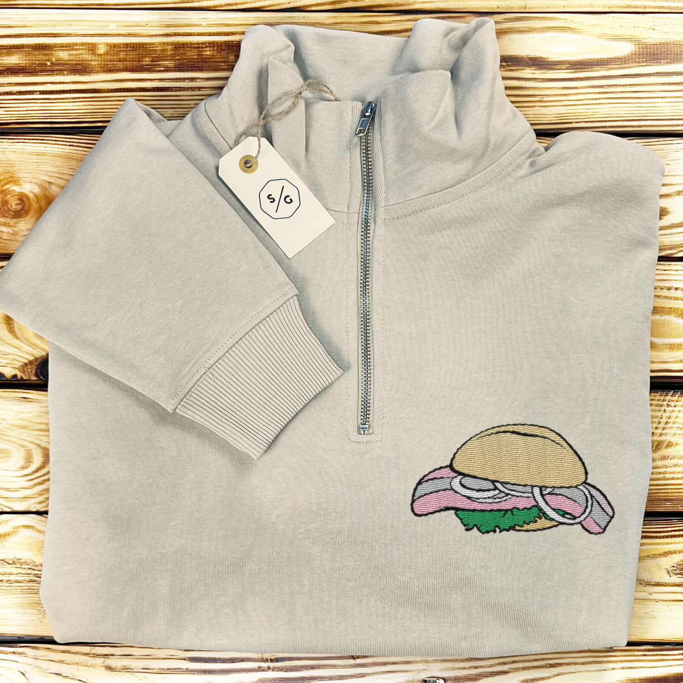 BESTICKTER HALF-ZIP SWEATER • FISCHBRÖTCHEN