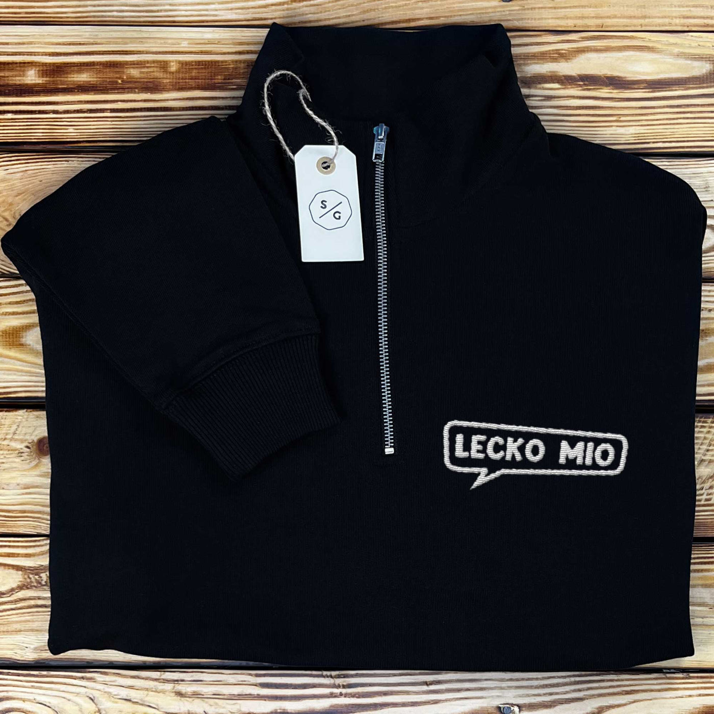 BESTICKTER HALF-ZIP SWEATER • LECKO MIO