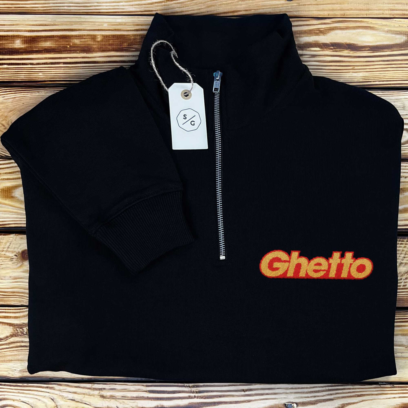 BESTICKTER HALF-ZIP SWEATER • GHETTO