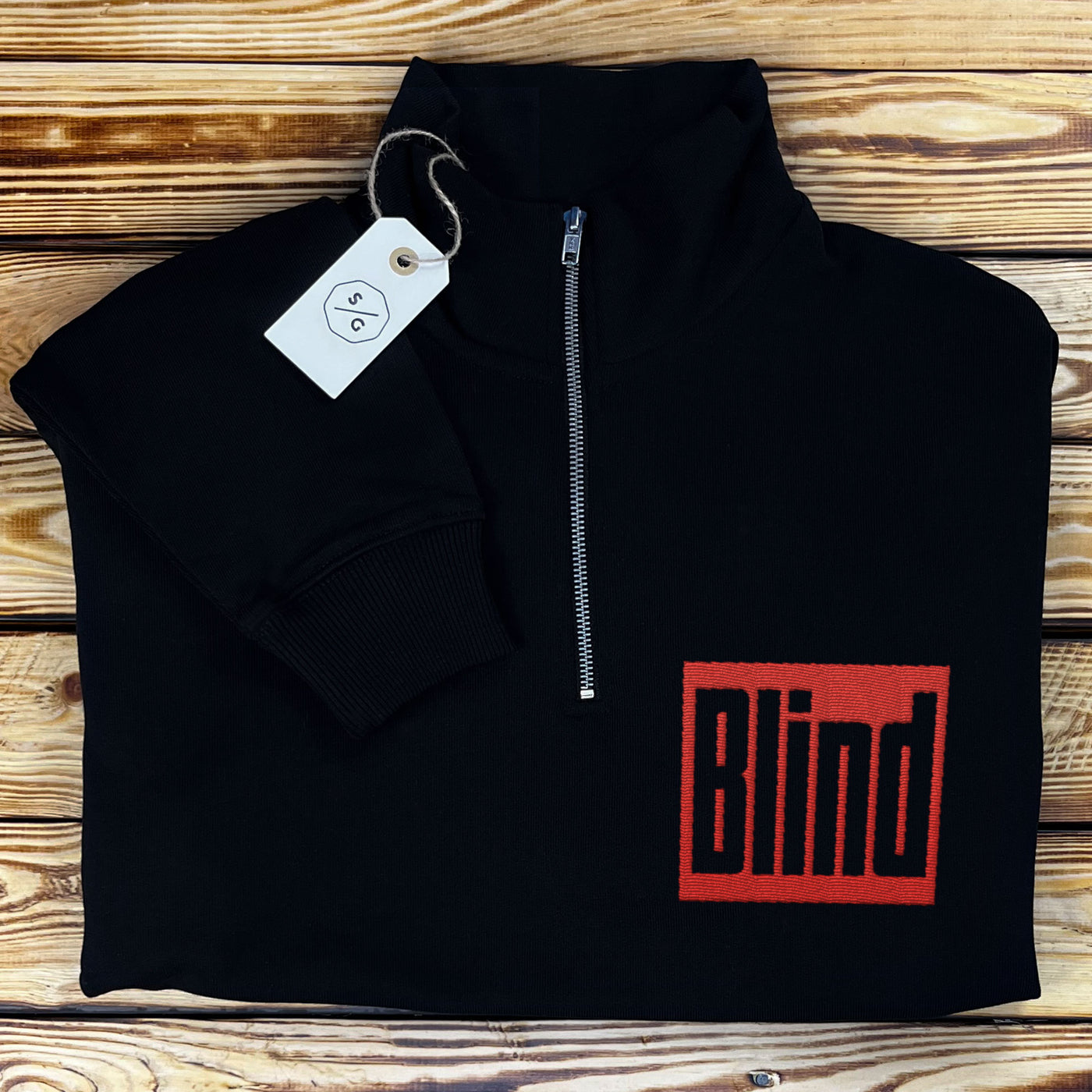 BESTICKTER HALF-ZIP SWEATER • BLIND