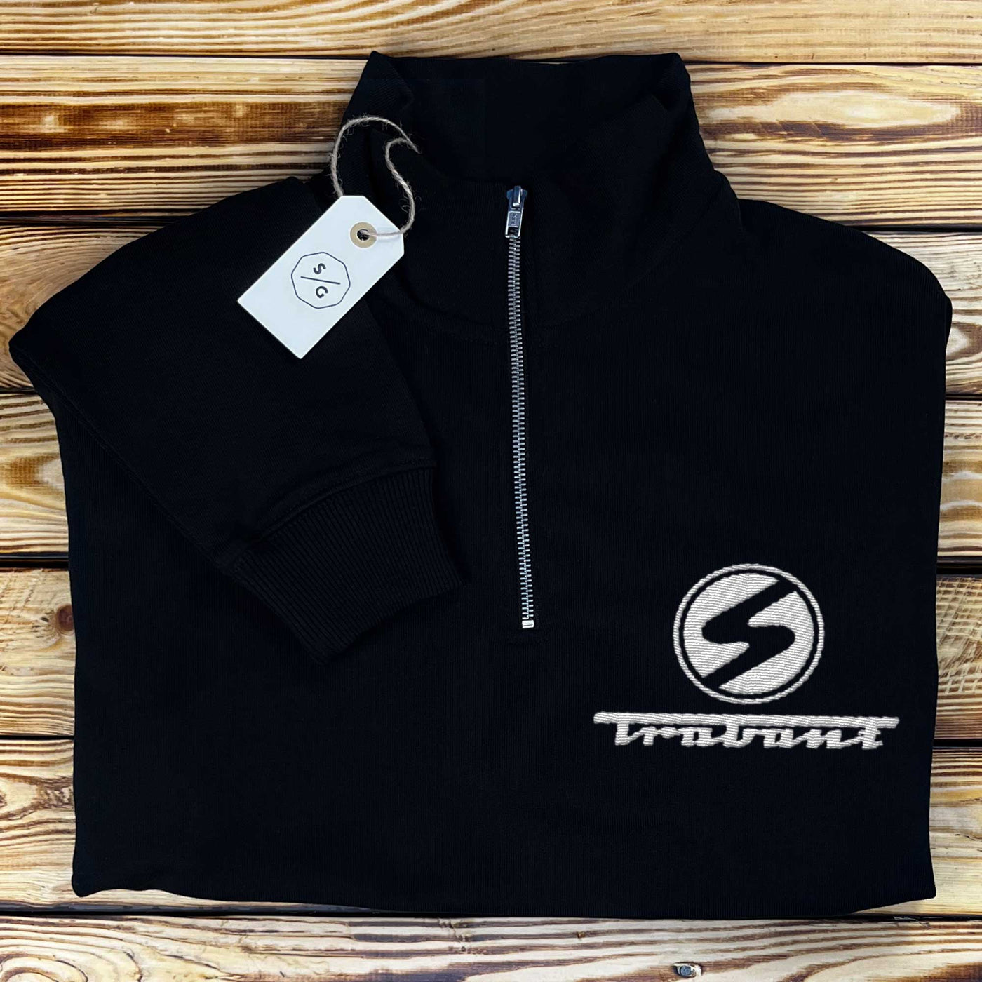 BESTICKTER HALF-ZIP SWEATER • TRABANT