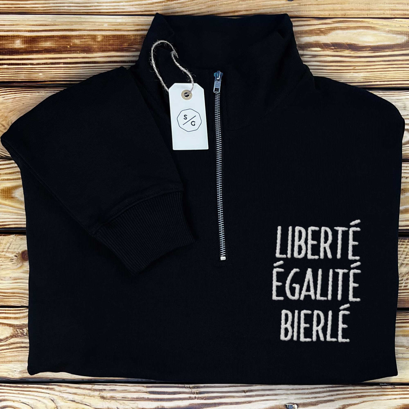 BESTICKTER HALF-ZIP SWEATER • LIBERTÉ EGALITÉ BIERLÉ