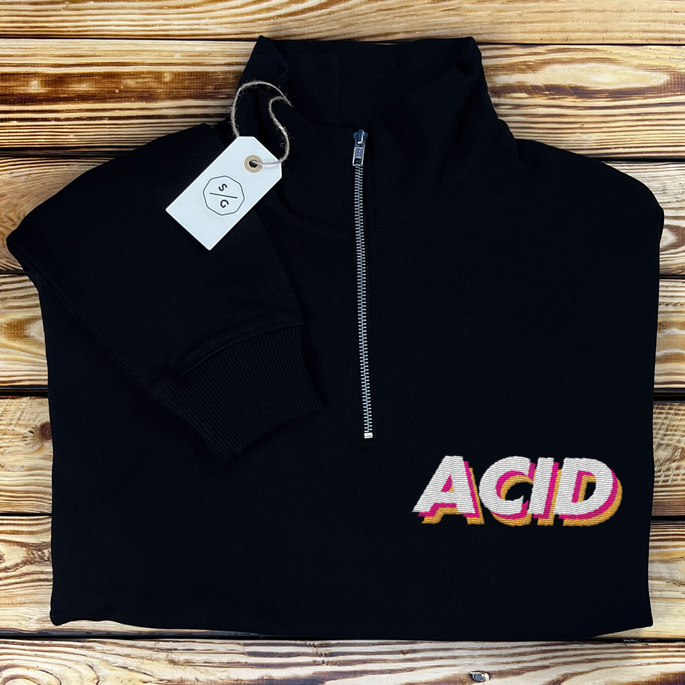 BESTICKTER HALF-ZIP SWEATER • ACID