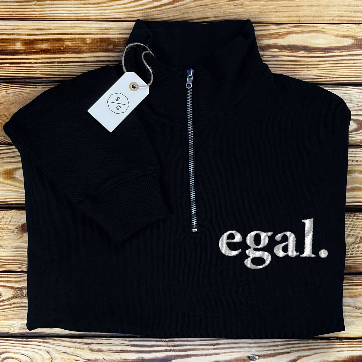 BESTICKTER HALF-ZIP SWEATER • EGAL.