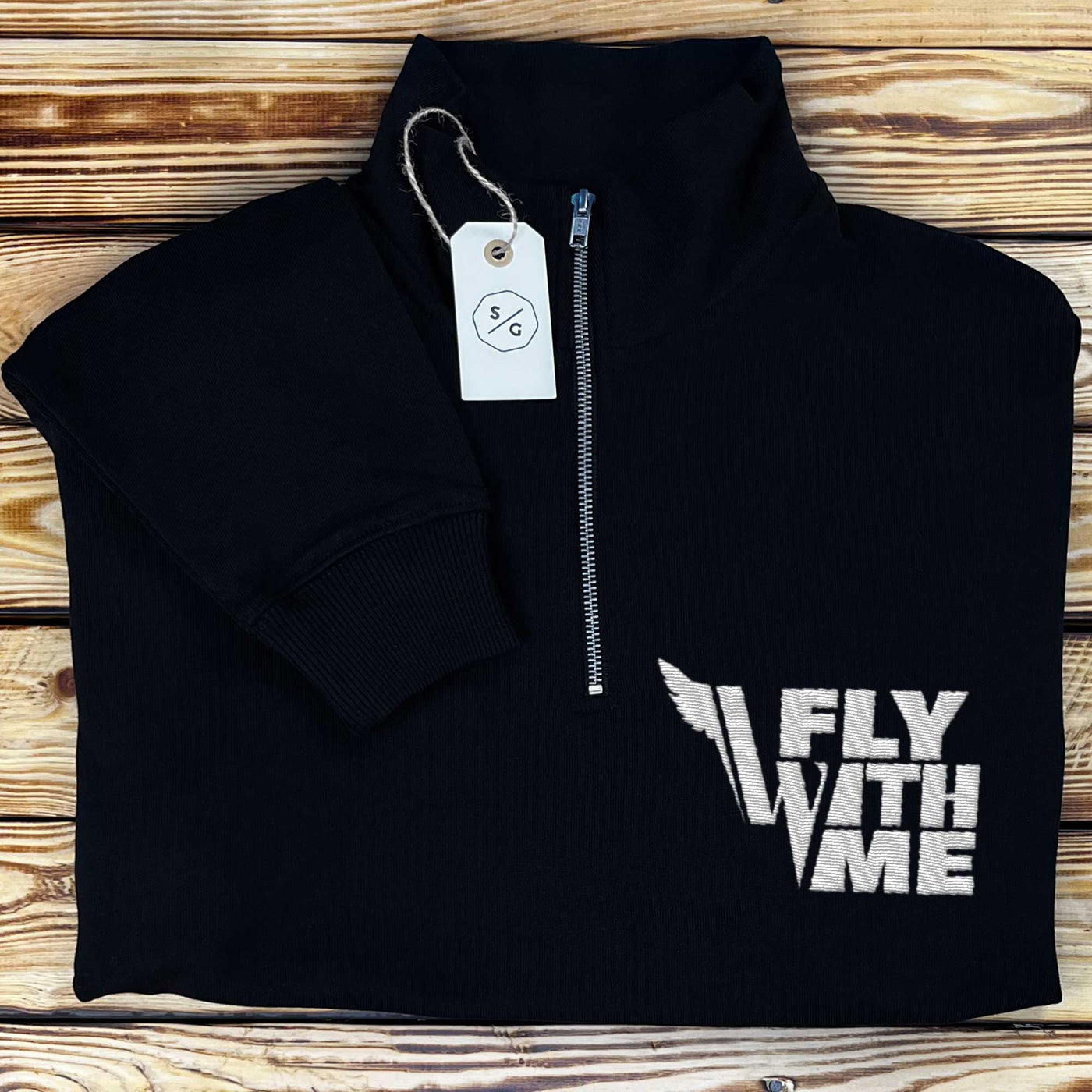 BESTICKTER HALF-ZIP SWEATER • FLY WITH ME