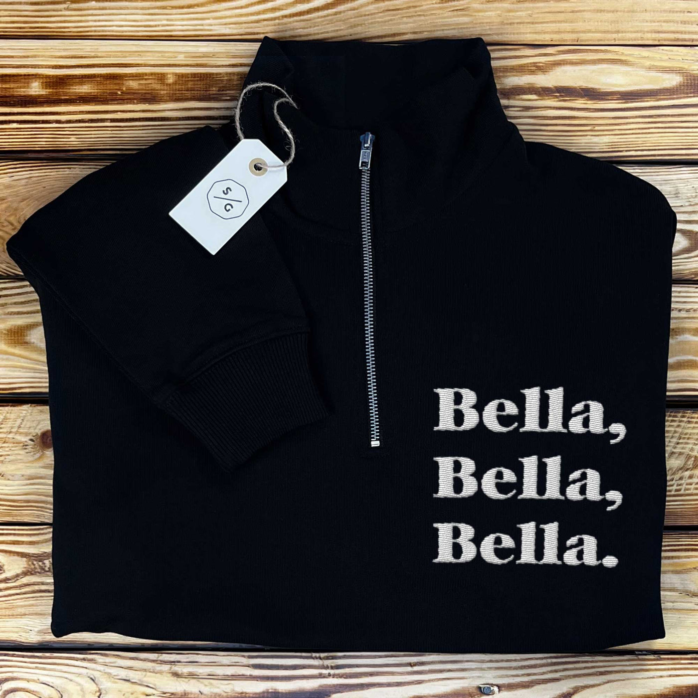 HALF ZIP SWEATER • BELLA, BELLA, BELLA