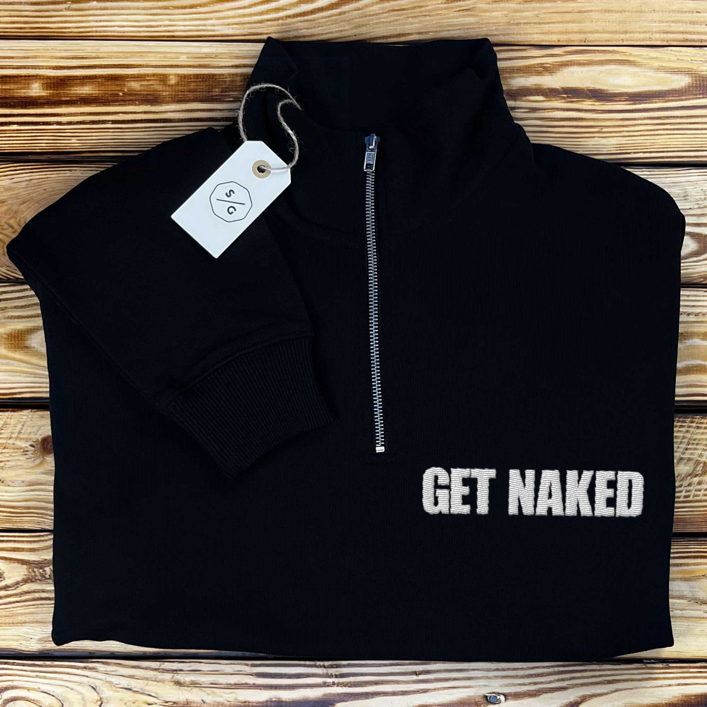 BESTICKTER HALF-ZIP SWEATER • GET NAKED