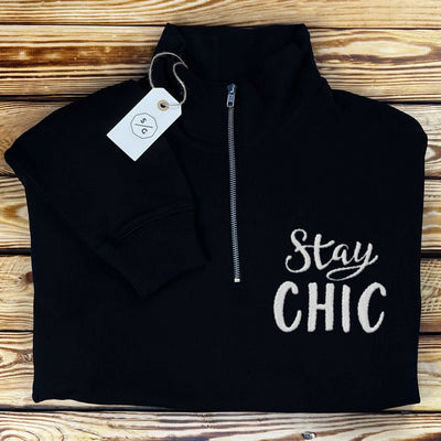 HALF ZIP SWEATER • STAY CHIC