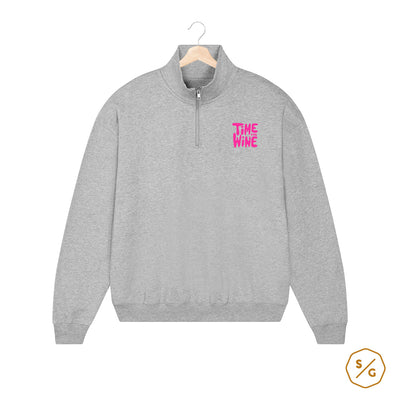 BESTICKTER HALF-ZIP SWEATER • TIME FOR WINE