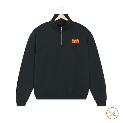 HALF-ZIP SWEATER • SPATZLE WITH SOSS