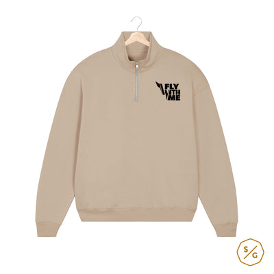 BESTICKTER HALF-ZIP SWEATER • FLY WITH ME