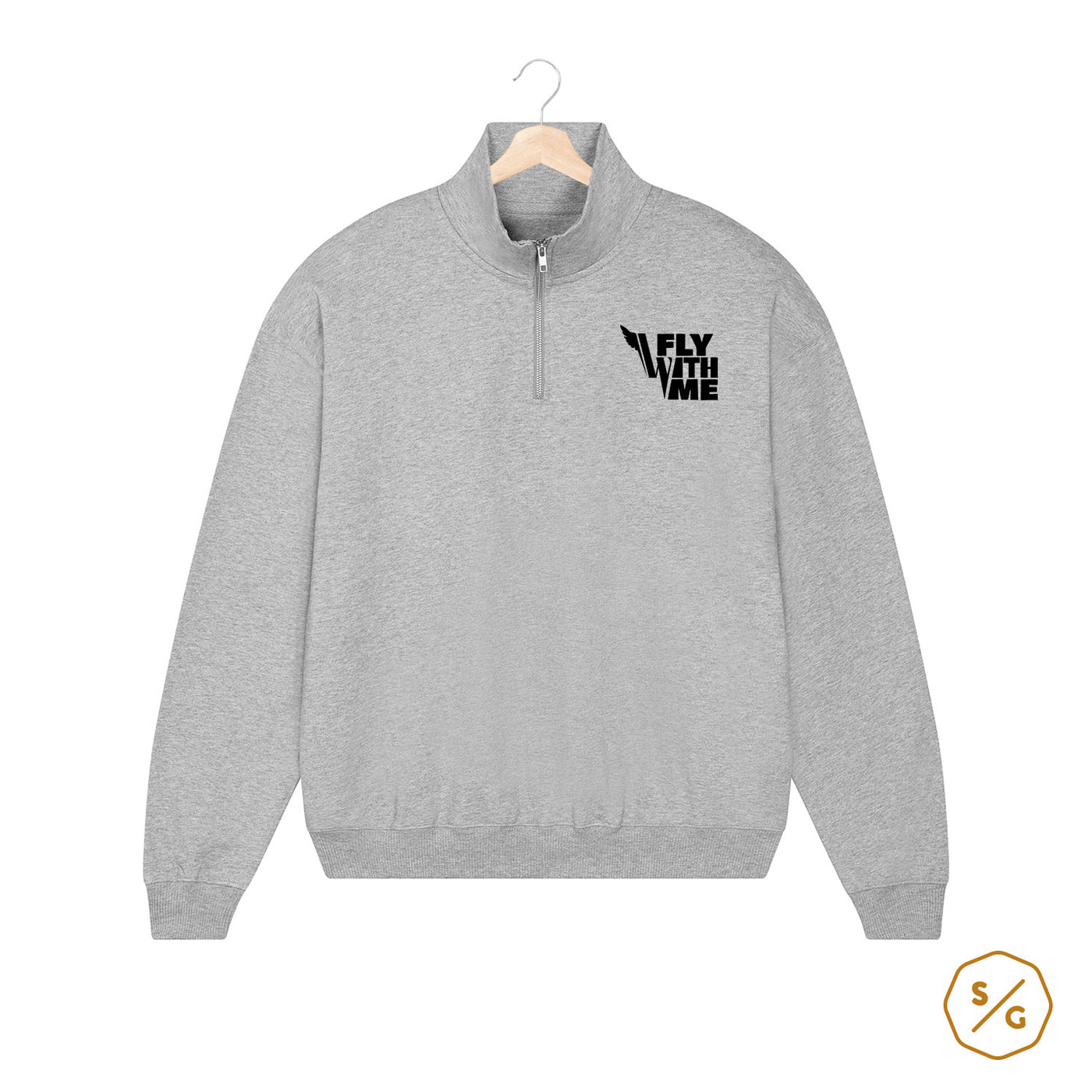 BESTICKTER HALF-ZIP SWEATER • FLY WITH ME