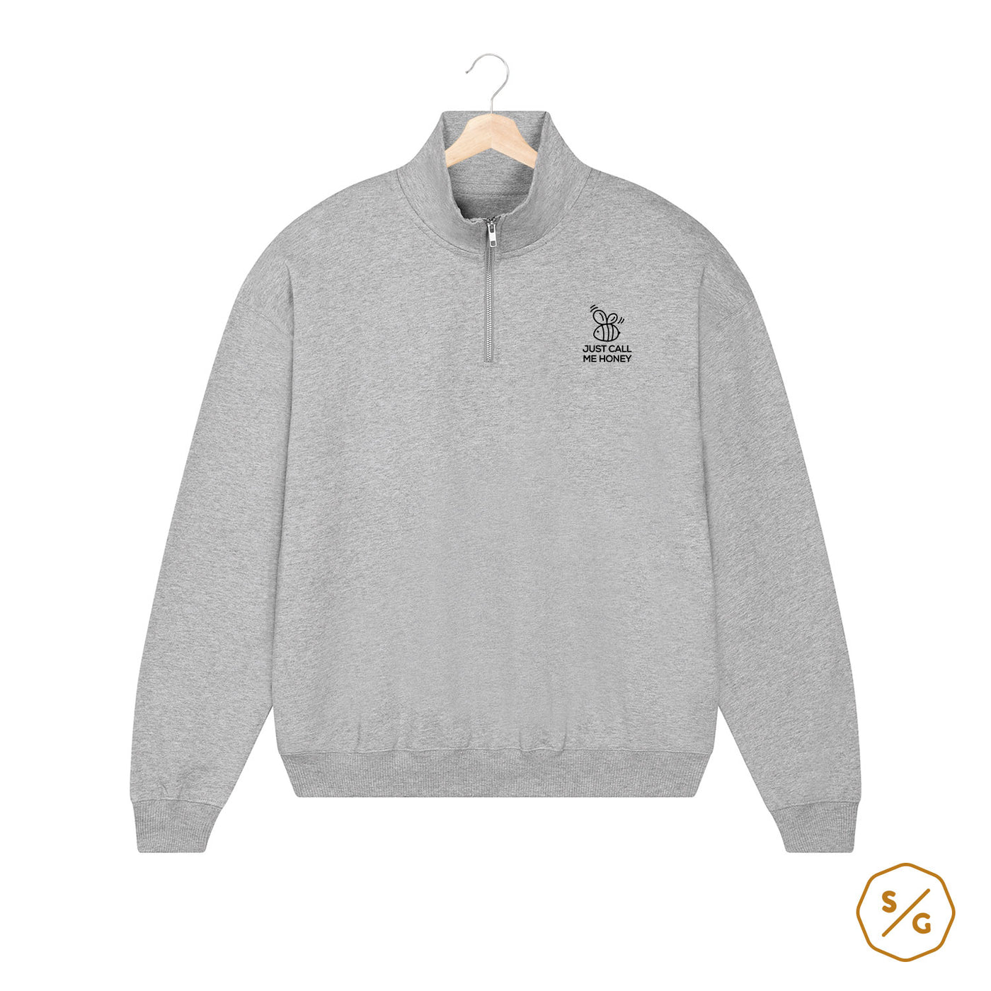 BESTICKTER HALF-ZIP SWEATER • JUST CALL ME HONEY