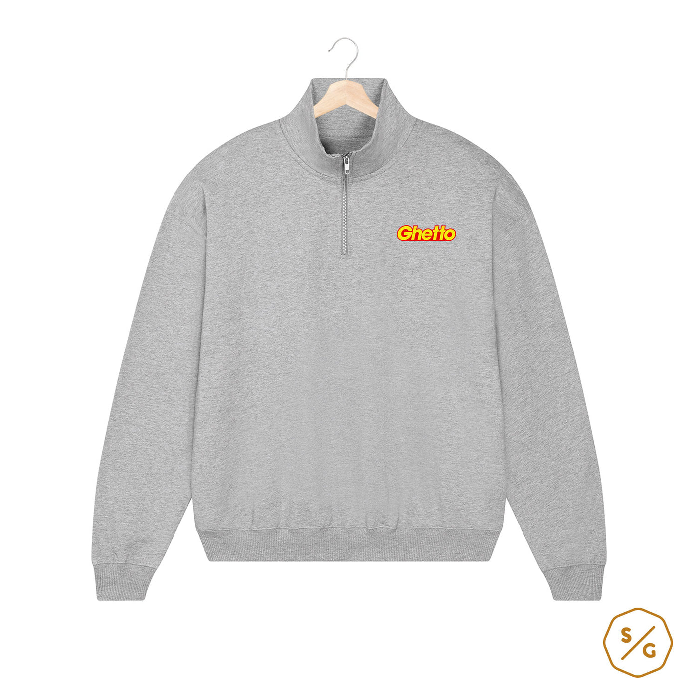 BESTICKTER HALF-ZIP SWEATER • GHETTO