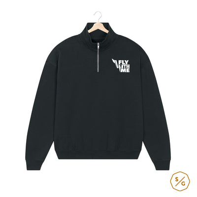 BESTICKTER HALF-ZIP SWEATER • FLY WITH ME