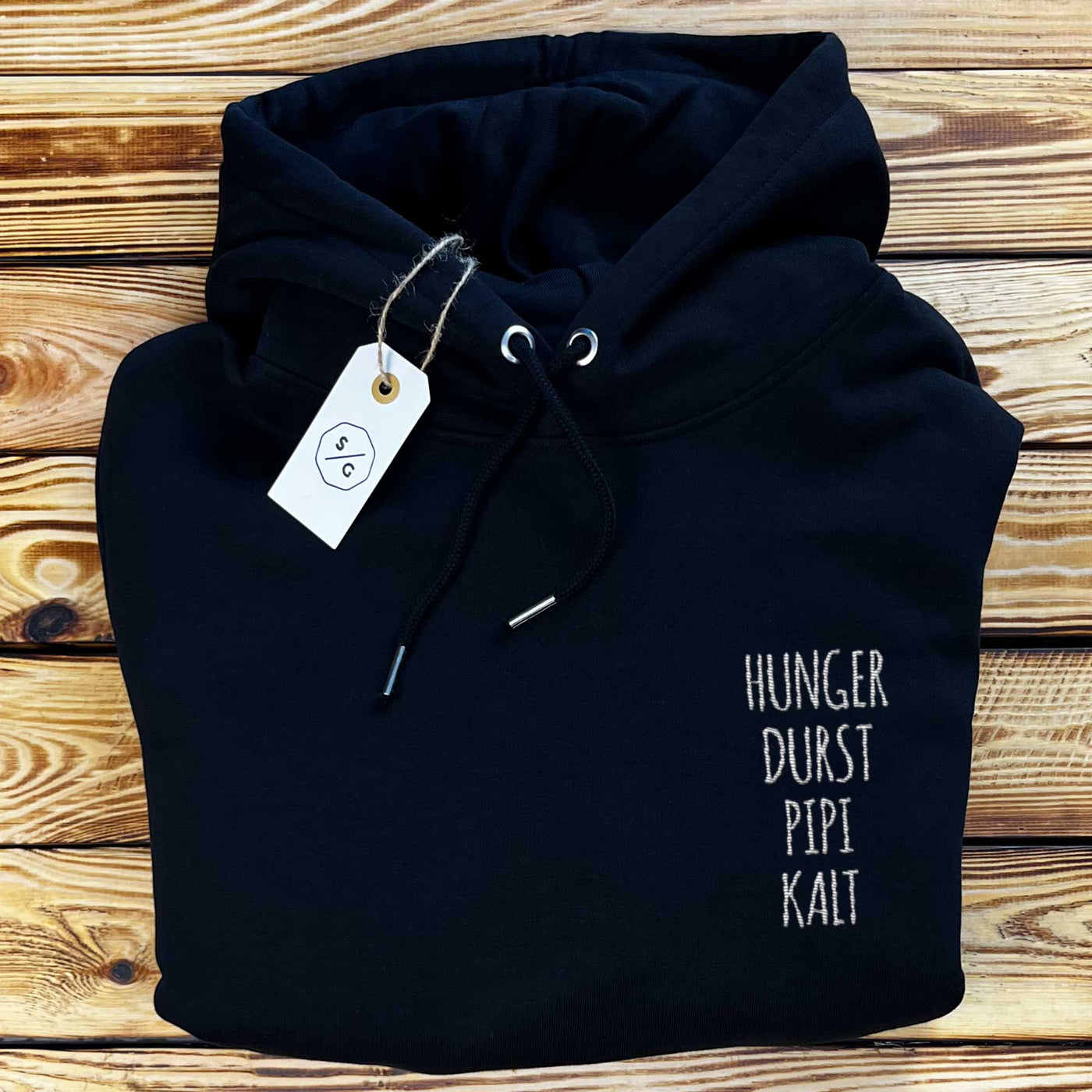 BESTICKTER HOODIE • HUNGER DURST PIPI KALT