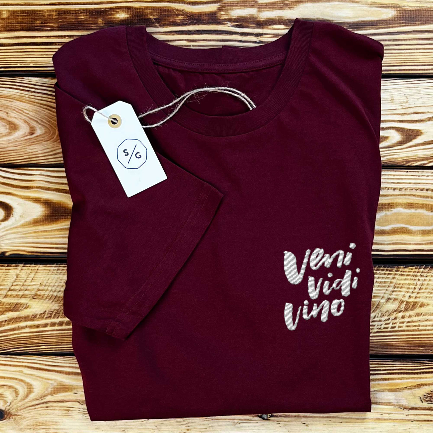 BESTICKTES SHIRT • VENI VIDI VINO