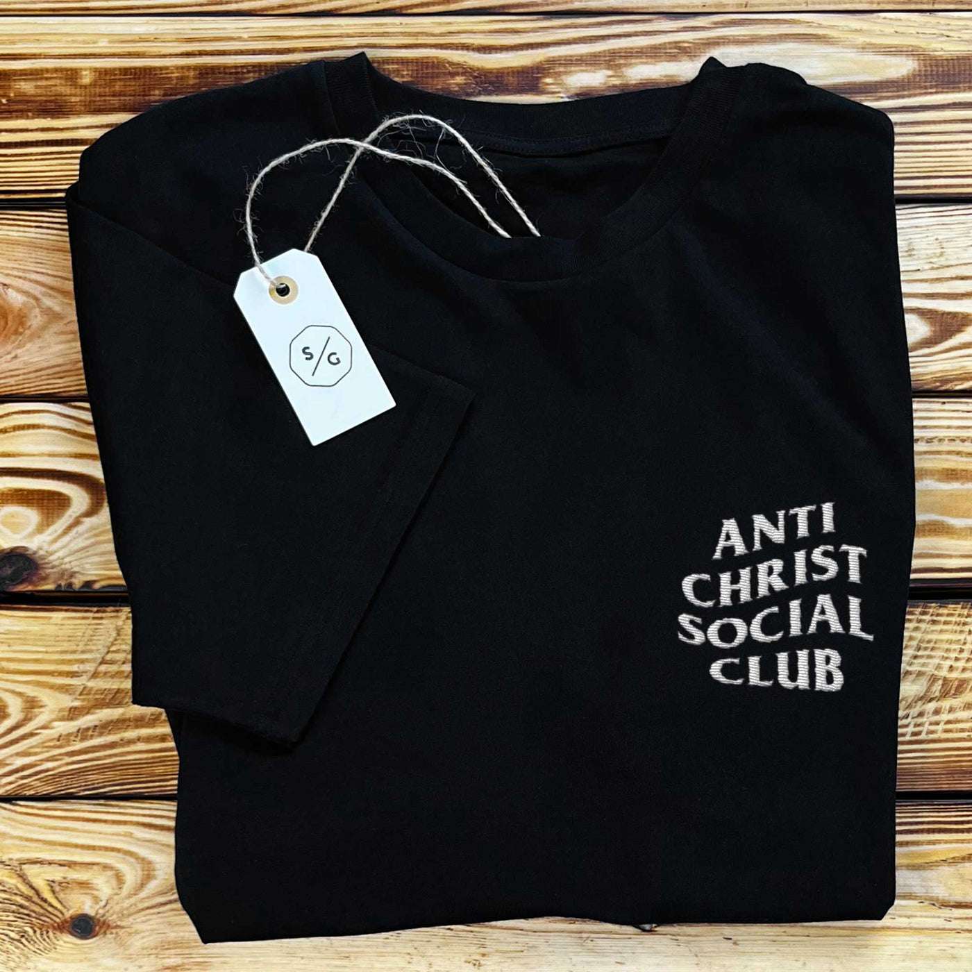 BESTICKTES T-SHIRT KLEID • ANTI CHRIST SOCIAL CLUB