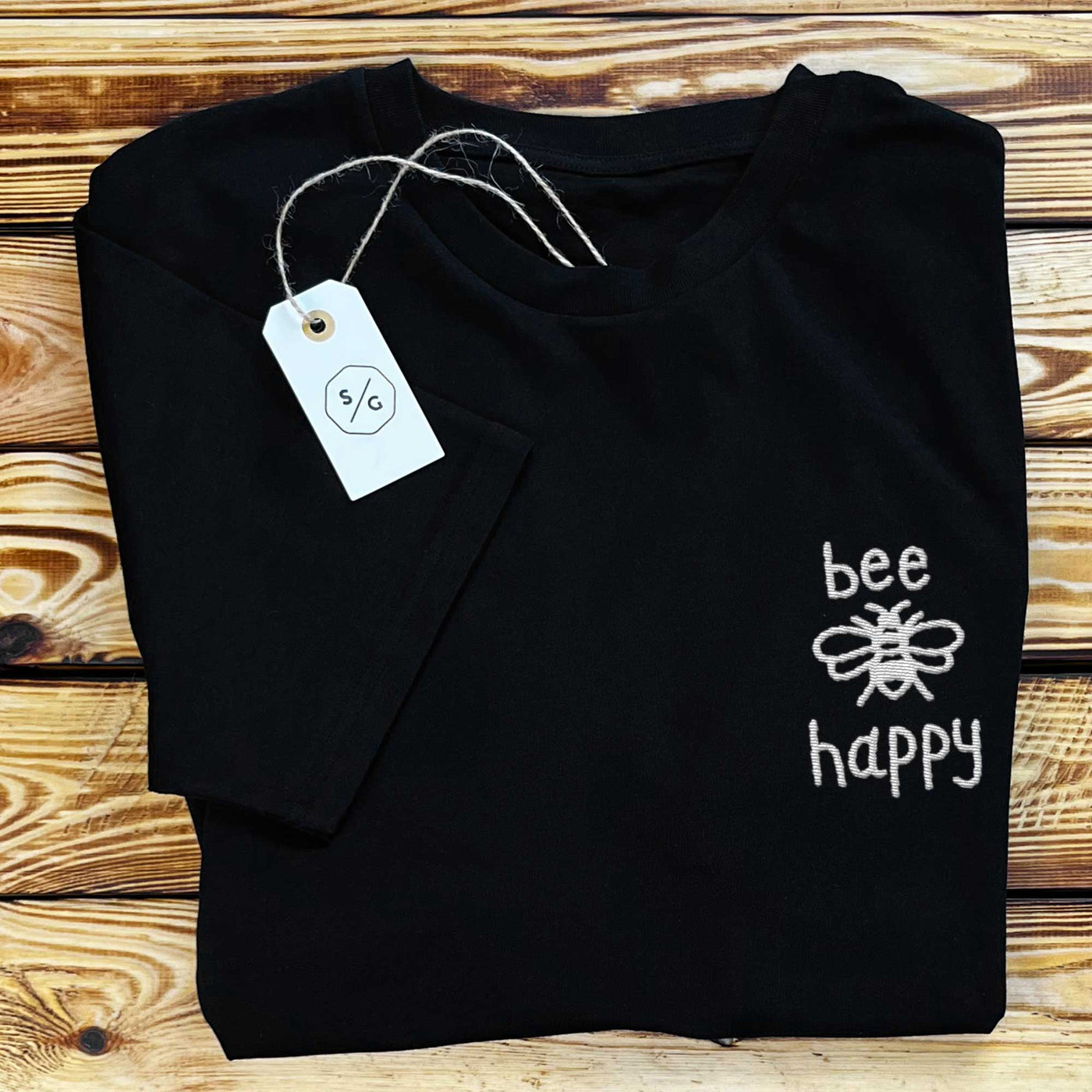 BESTICKTES T-SHIRT KLEID • BEE HAPPY