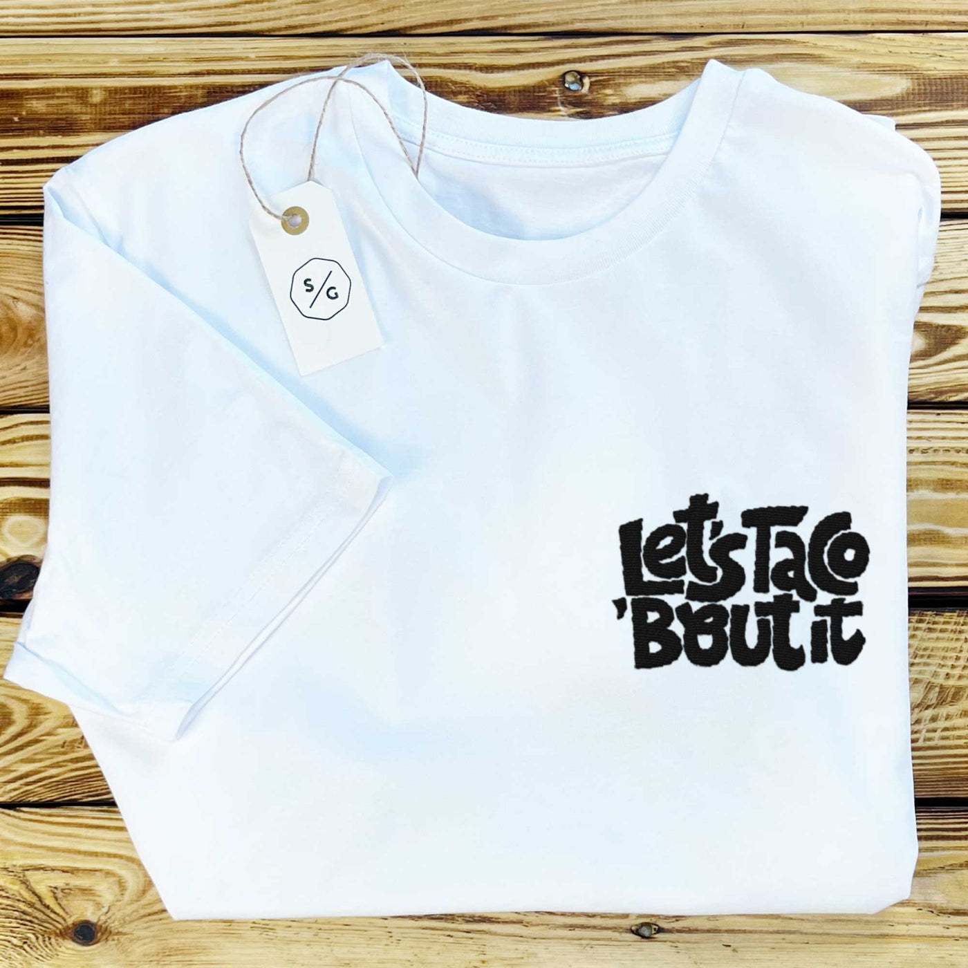 BESTICKTES T-SHIRT KLEID • LET'S TACO 'BOUT IT