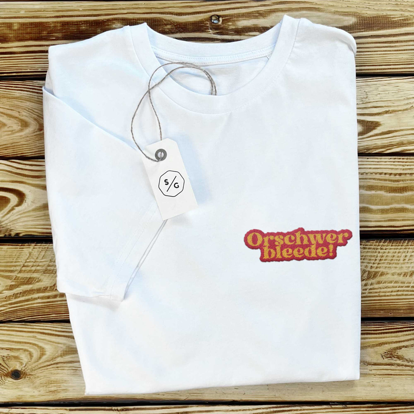 BESTICKTES T-SHIRT KLEID • ORSCHWERBLEEDE!