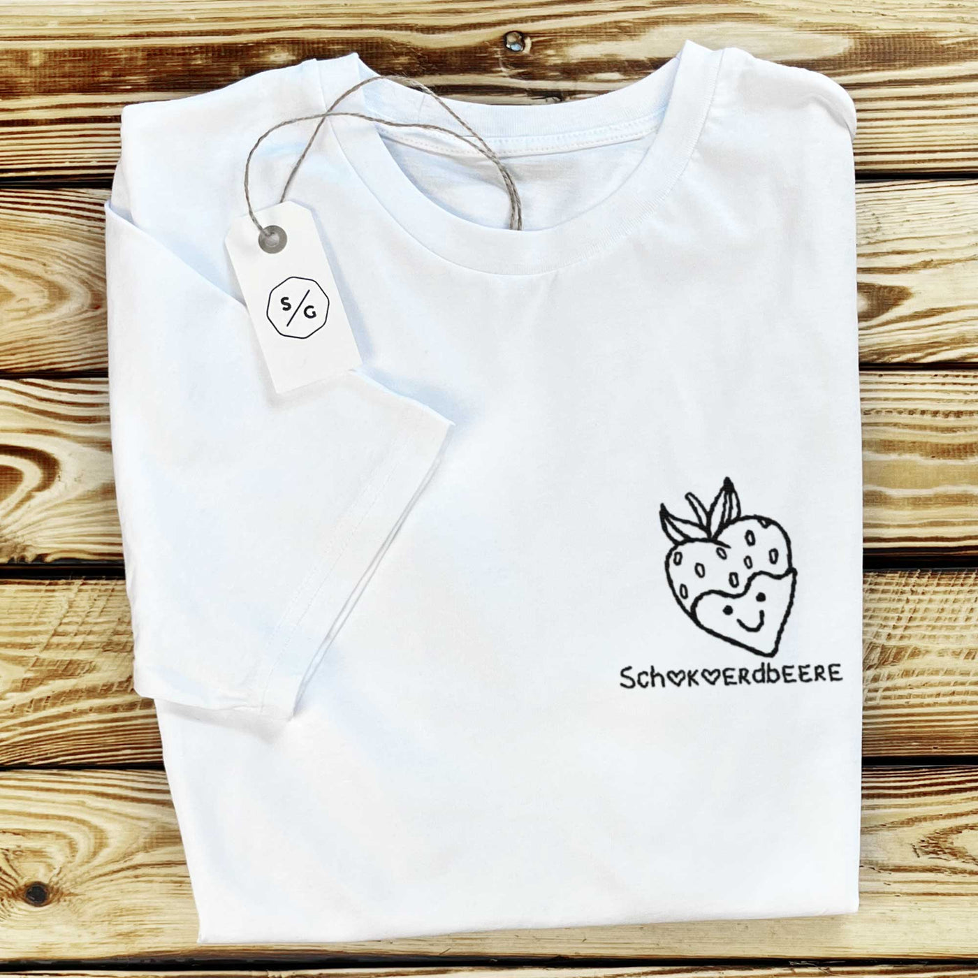 BESTICKTES SHIRT • SCHOKOERDBEERE