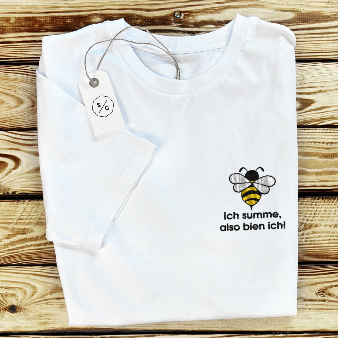 BESTICKTES T-SHIRT KLEID • ICH SUMME ALSO BIEN ICH!