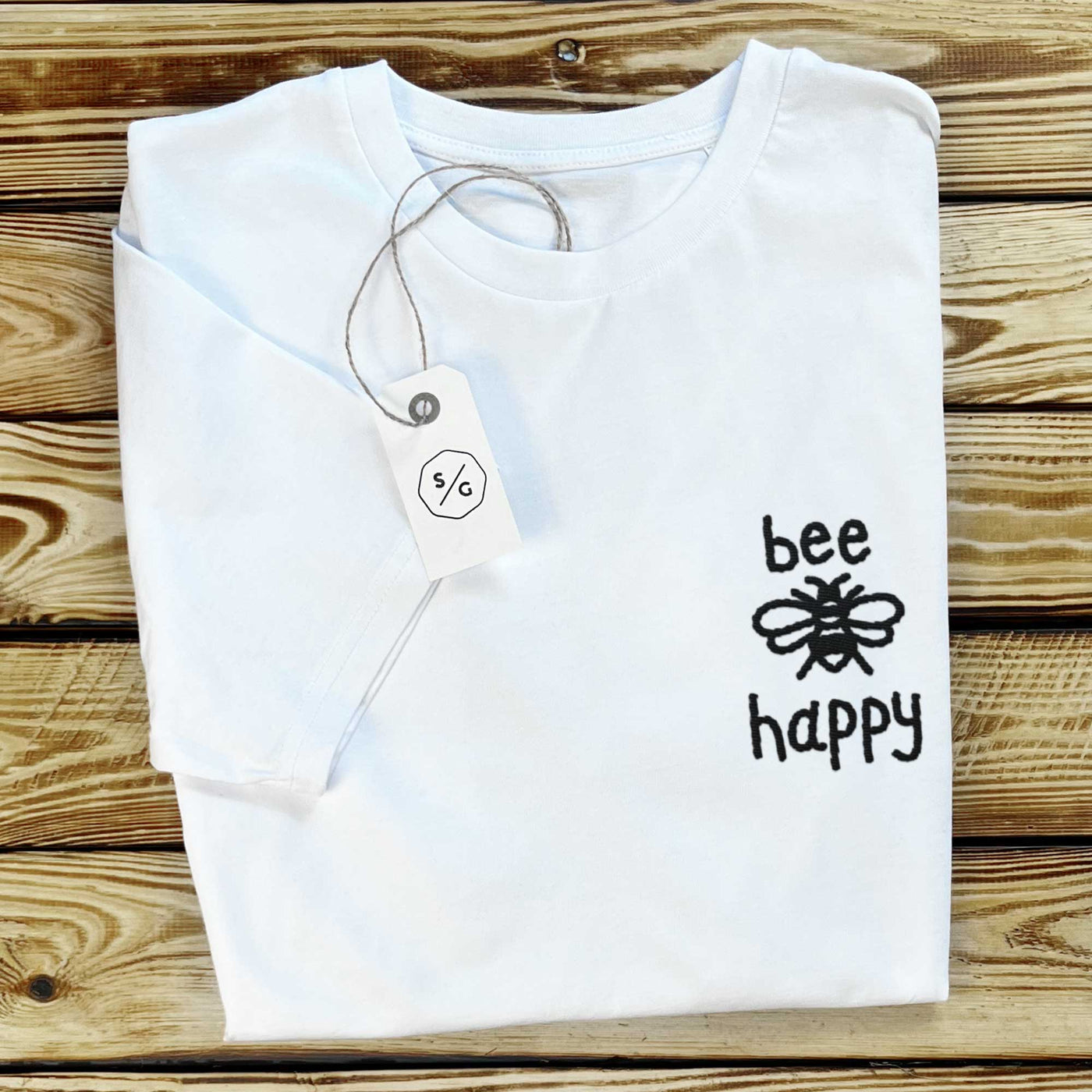 BESTICKTES SHIRT • BEE HAPPY