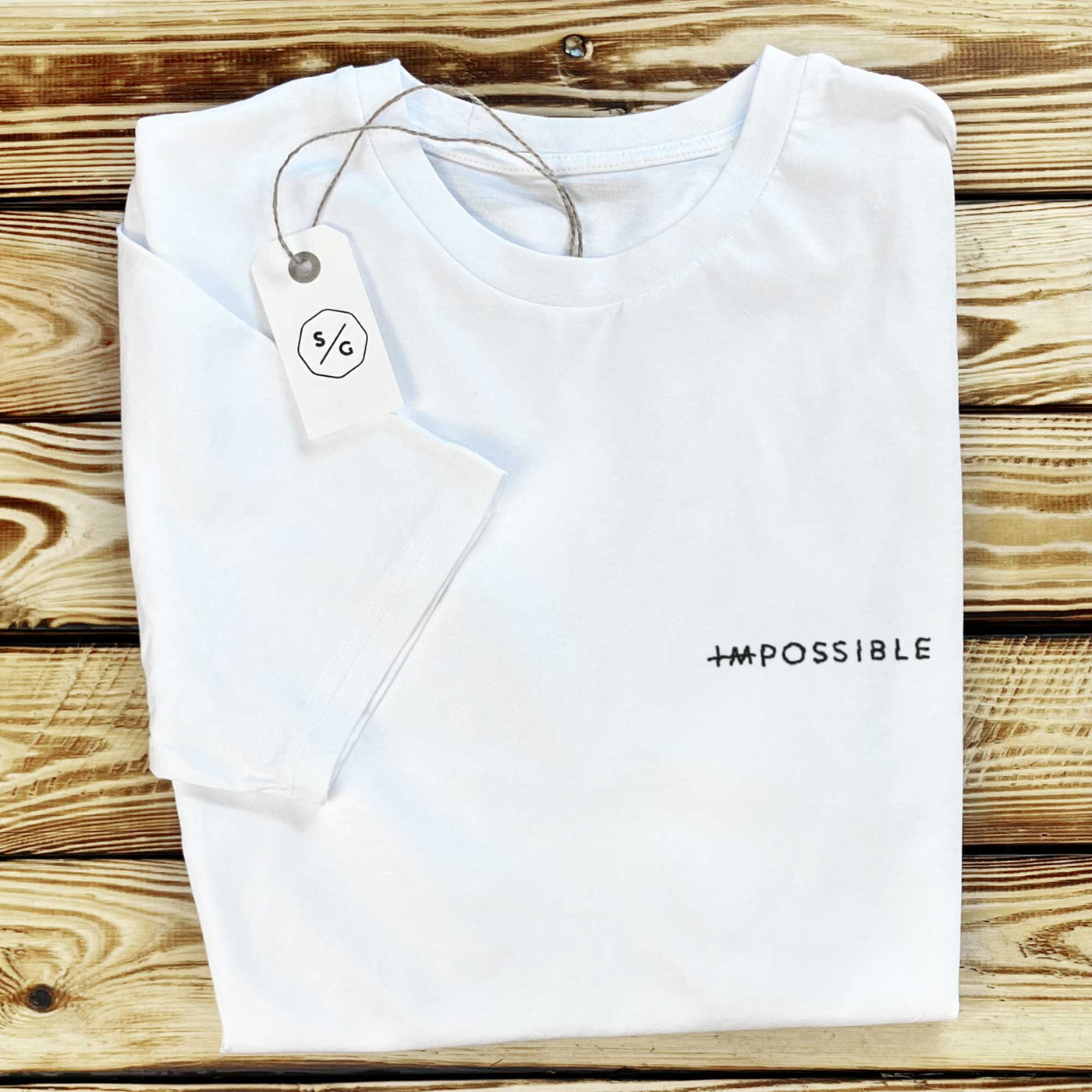 EMBROIDERED T-SHIRT DRESS • IMPOSSIBLE / POSSIBLE