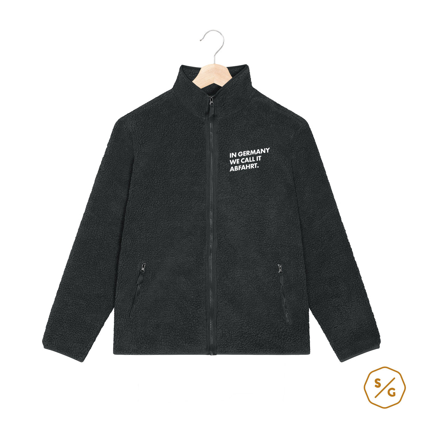 EMBROIDERED SHERPA JACKET • IN GERMANY WE CALL IT ABFAHRT.