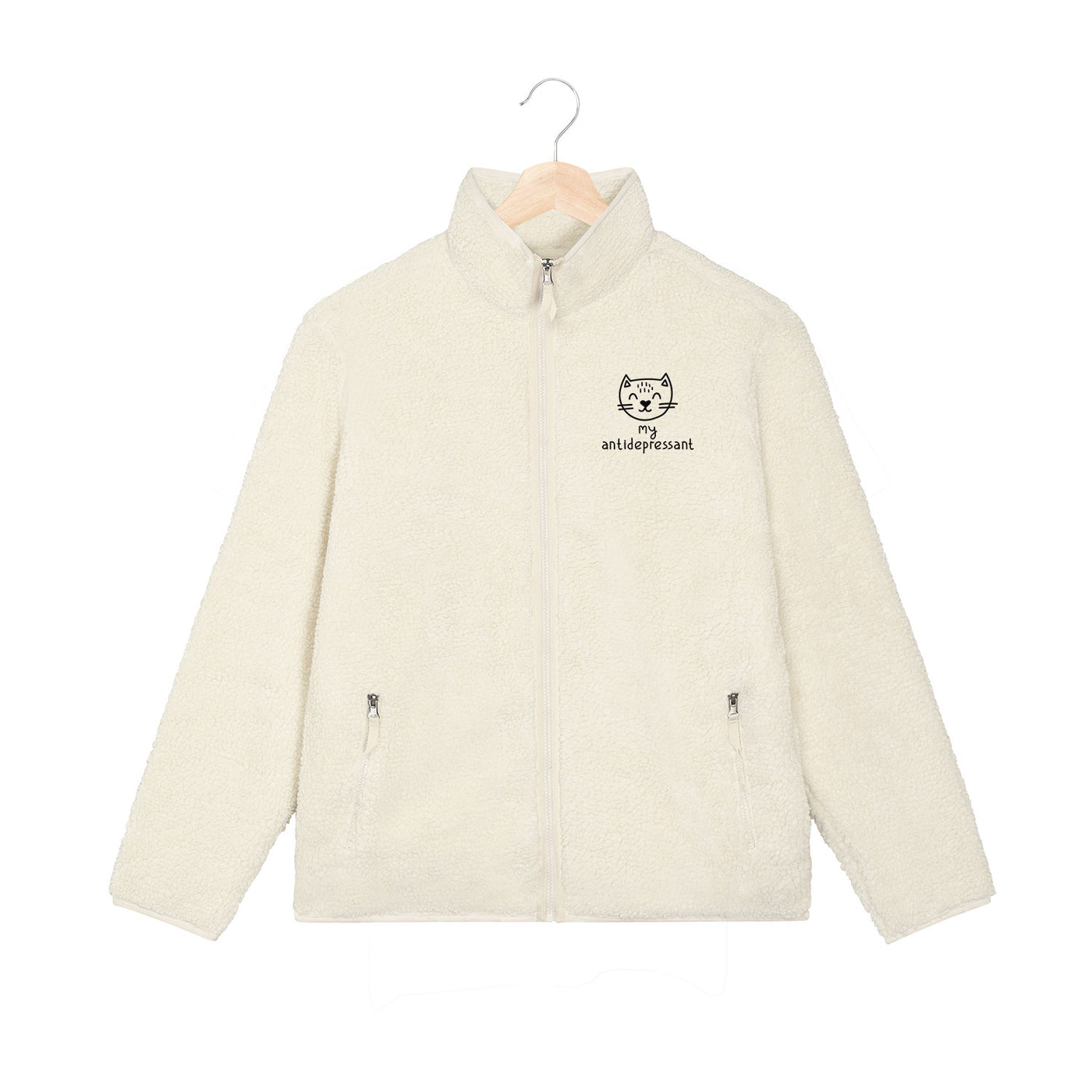 EMBROIDERED SHERPA JACKET • MY ANTIDEPRESSANT