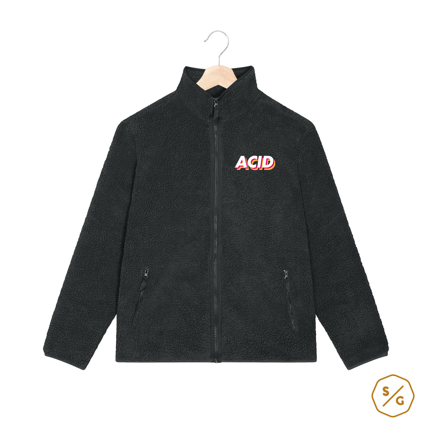 EMBROIDERED SHERPA JACKET • ACID