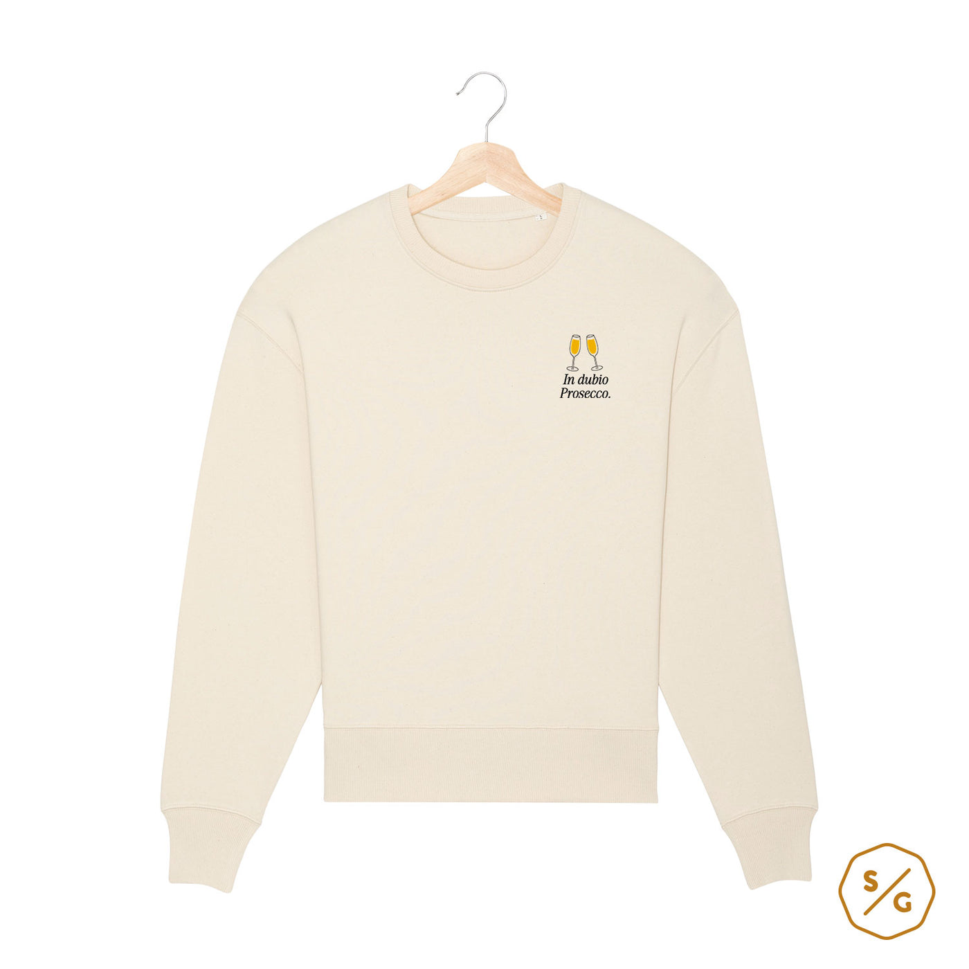 BESTICKTER SWEATER • IN DUBIO PROSECCO