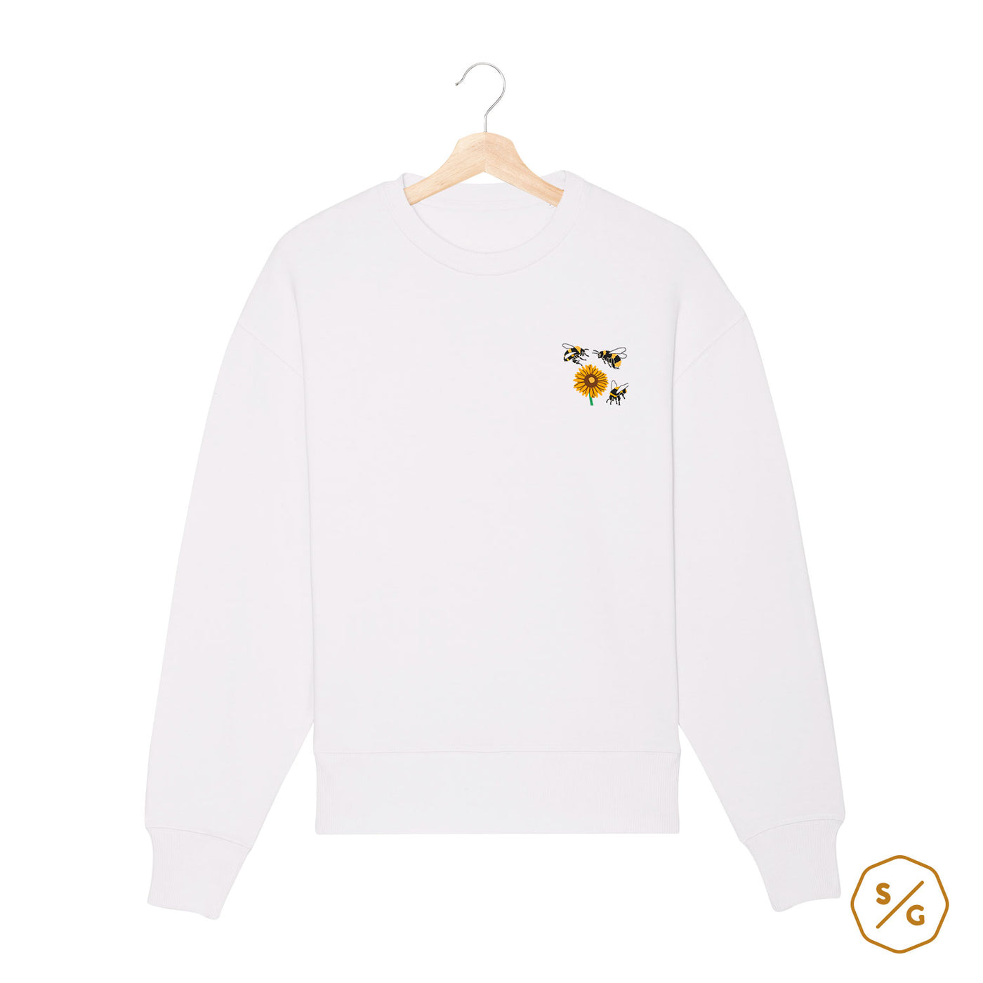 BESTICKTER SWEATER • SUNFLOWER BEE