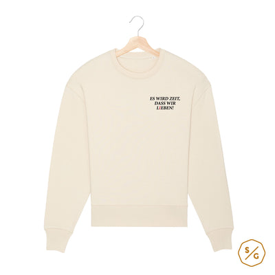 BESTICKTER SWEATER • ES WIRD ZEIT, DASS WIR LIEBEN