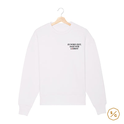 BESTICKTER SWEATER • ES WIRD ZEIT, DASS WIR LIEBEN