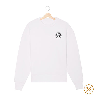 BESTICKTER SWEATER • EAT THE RICH / BADGE