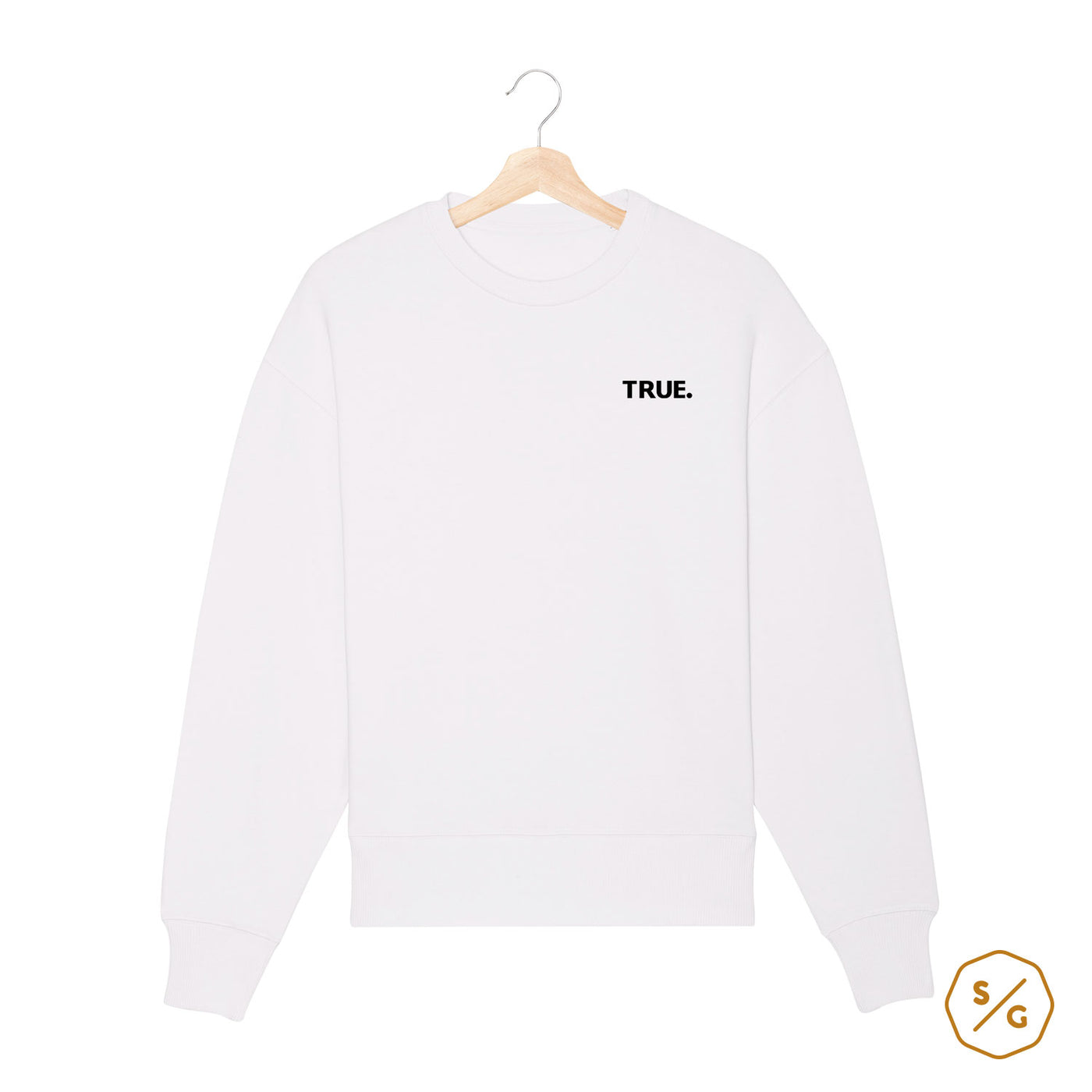 EMBROIDERED SWEATER • TRUE.