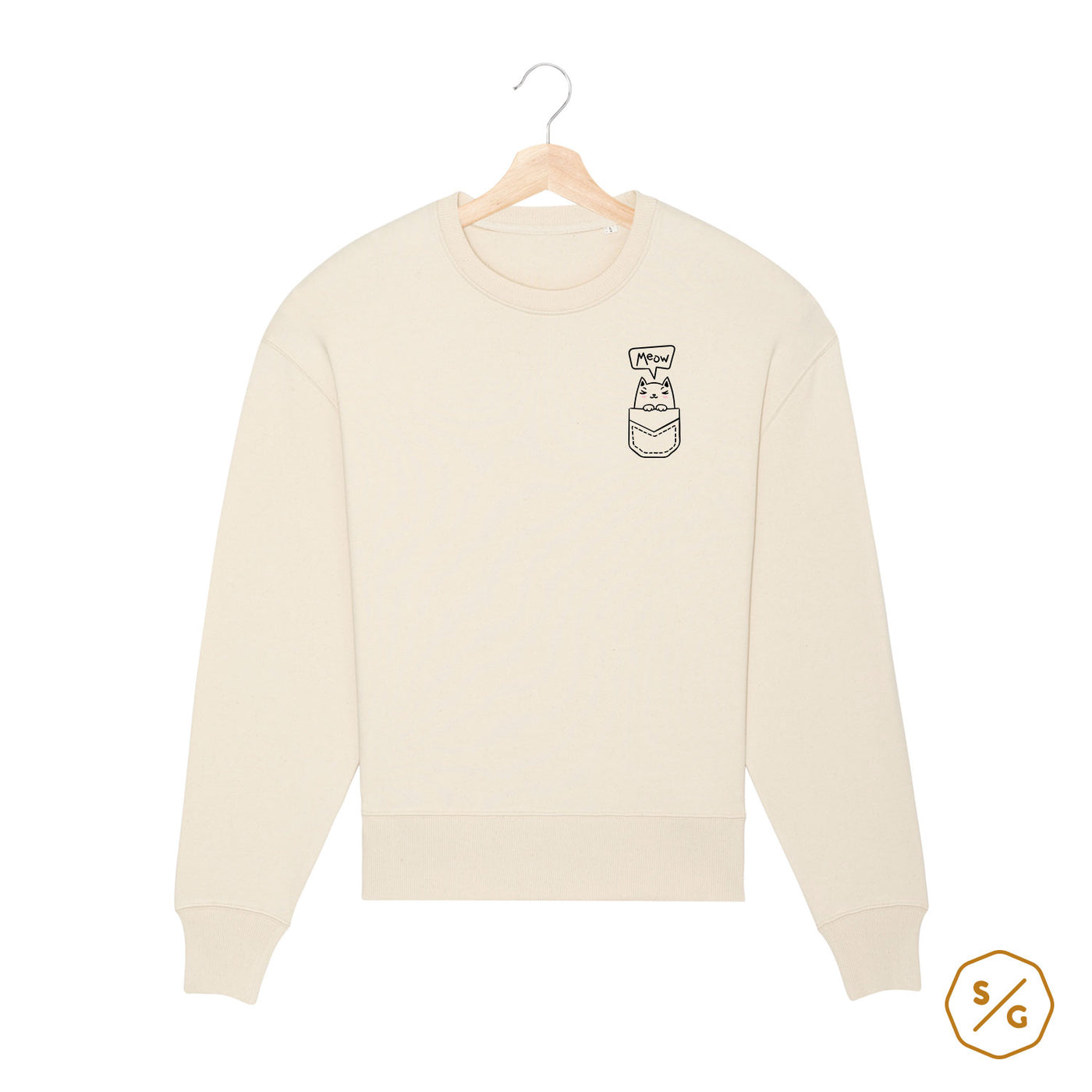 EMBROIDERED SWEATER • PUSSY IN POCKET