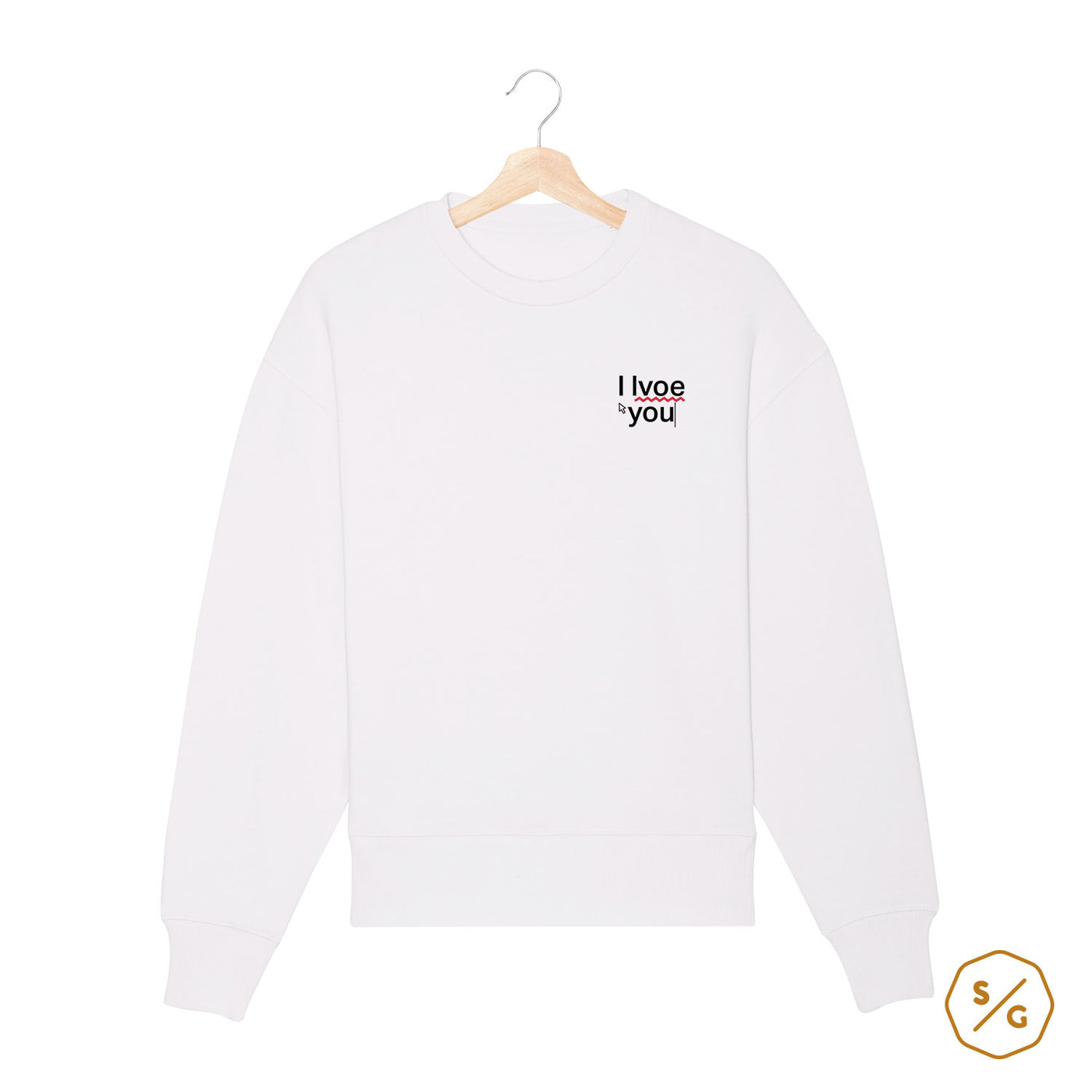 EMBROIDERED SWEATER • I LVOE YOU