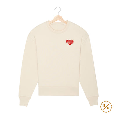 BESTICKTER SWEATER • MAKE LOVE NOT WAR