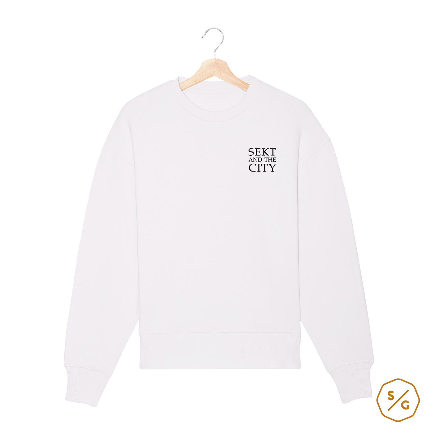 BESTICKTER SWEATER • SEKT AND THE CITY