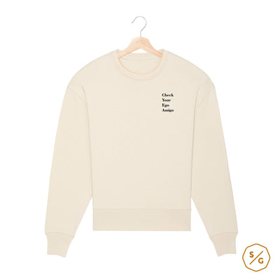 BESTICKTER SWEATER • CHECK YOUR EGO AMIGO