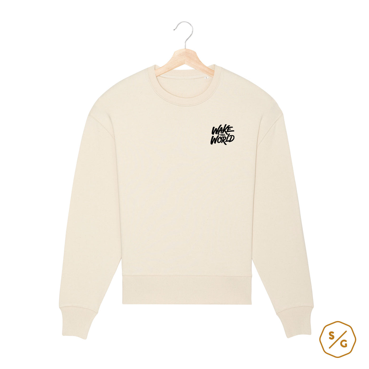 EMBROIDERED SWEATER • WAKE THE WORLD