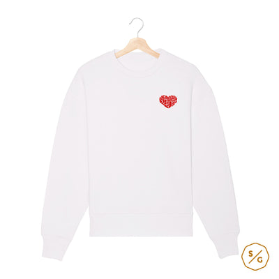 BESTICKTER SWEATER • MAKE LOVE NOT WAR